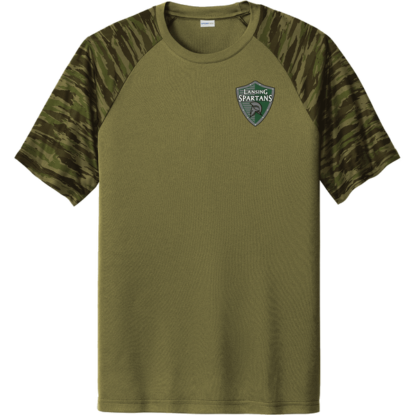 Lansing Spartans Drift Camo Colorblock Tee