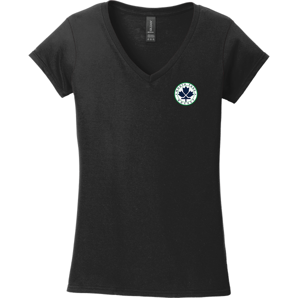 North Park Hockey Softstyle Ladies Fit V-Neck T-Shirt