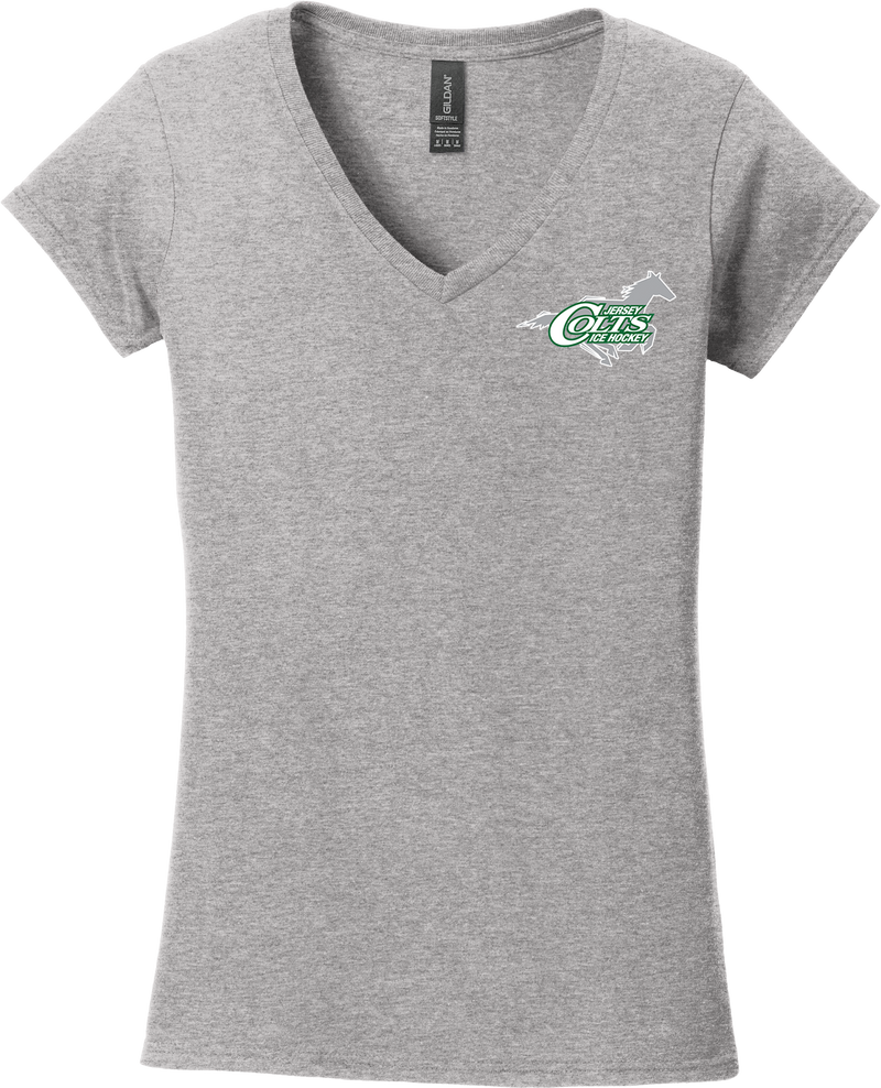 NJ Colts Softstyle Ladies Fit V-Neck T-Shirt