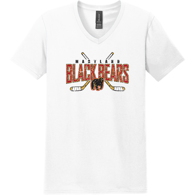 MD Jr. Black Bears Softstyle V-Neck T-Shirt