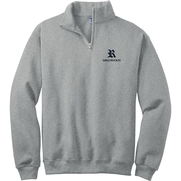 Randolph Girls Hockey NuBlend 1/4-Zip Cadet Collar Sweatshirt