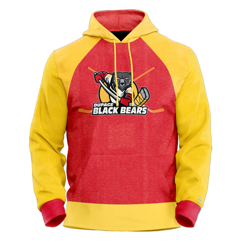 Dupage Black Bears Adult Sublimated Retro Hoodie