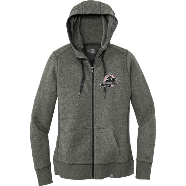 Allegheny Badgers New Era Ladies French Terry Full-Zip Hoodie