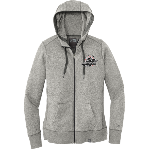 Allegheny Badgers New Era Ladies French Terry Full-Zip Hoodie