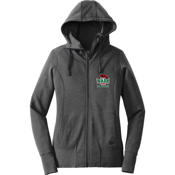 Wash U New Era Ladies Tri-Blend Fleece Full-Zip Hoodie