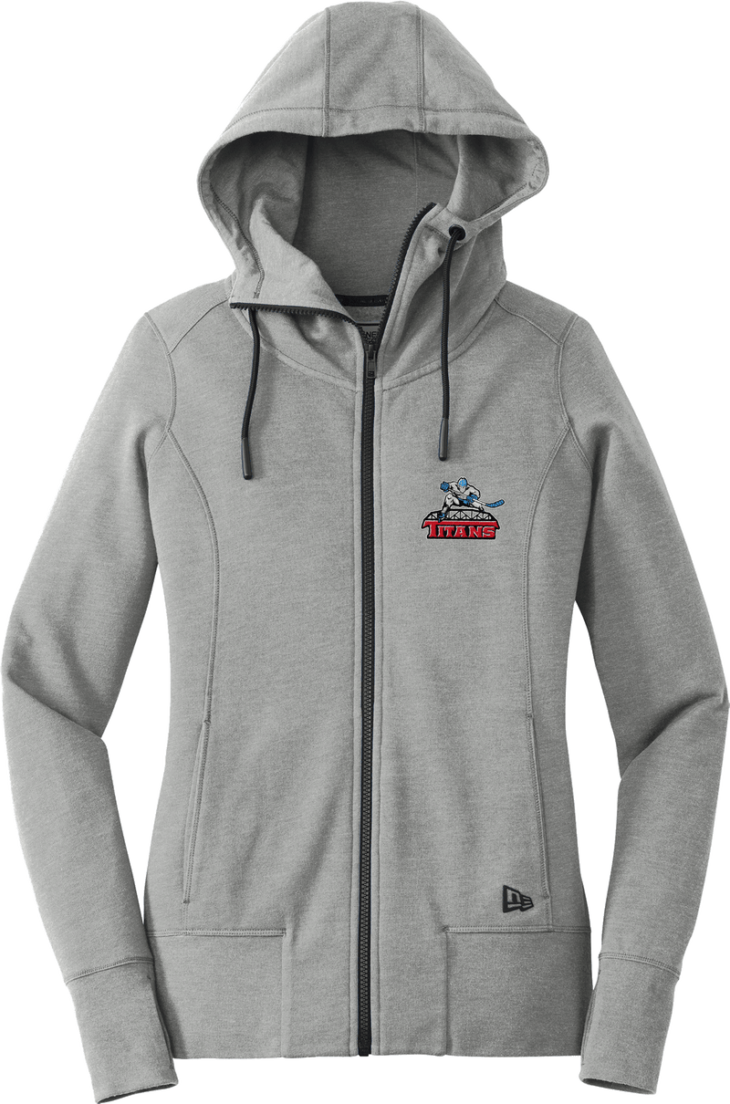 NJ Titans New Era Ladies Tri-Blend Fleece Full-Zip Hoodie