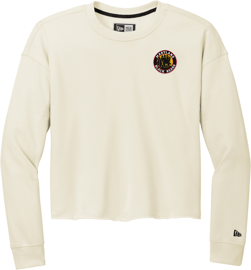 Maryland Black Bears New Era Ladies Tri-Blend Fleece Crop Crew