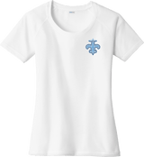 Ramapo Saints Ladies PosiCharge Tri-Blend Wicking Scoop Neck Raglan Tee