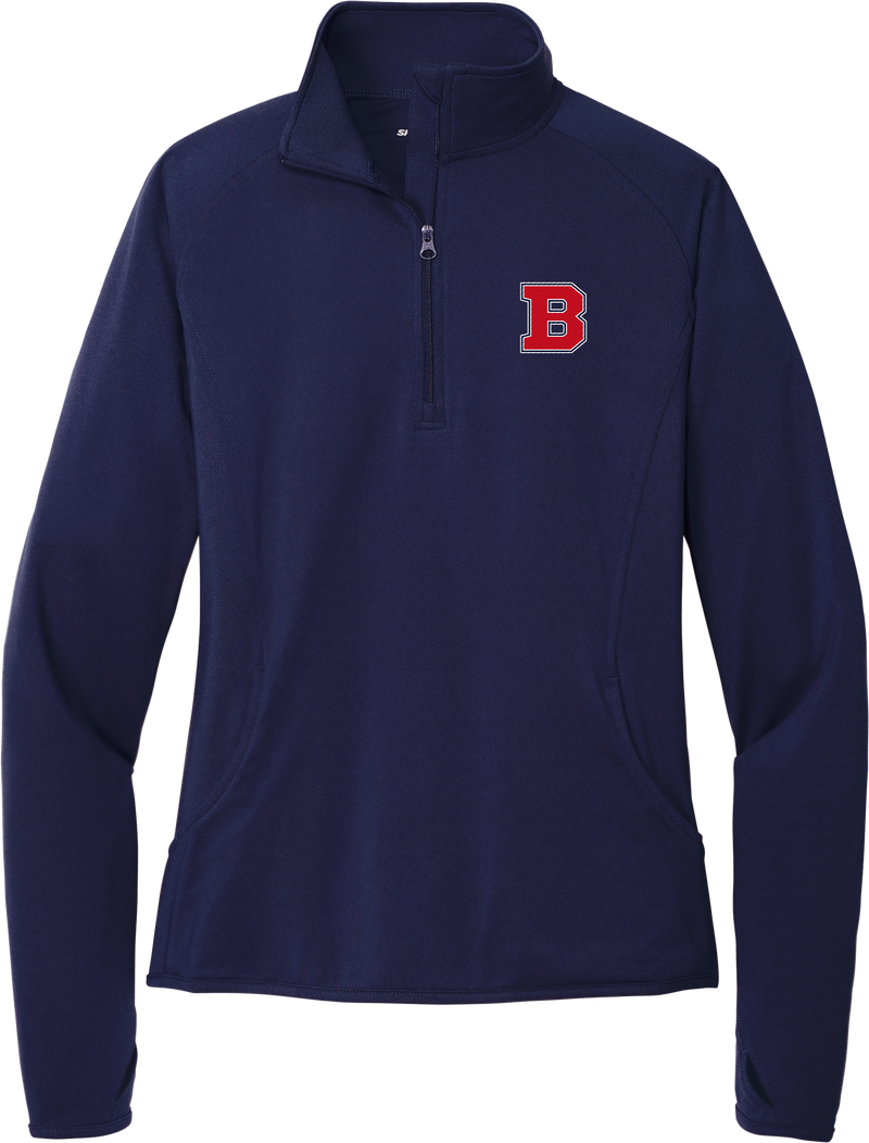 CT Bobcats Ladies Sport-Wick Stretch 1/4-Zip Pullover