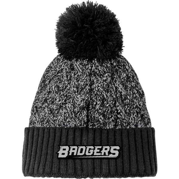 Allegheny Badgers New Era Marled Knit Pom Beanie