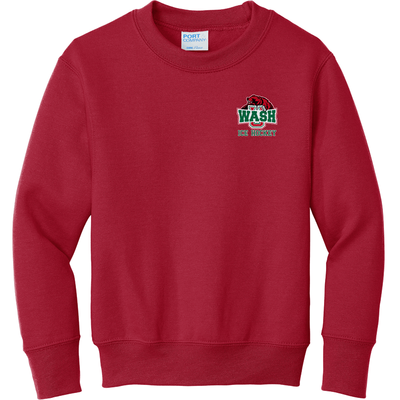 Wash U Youth Core Fleece Crewneck Sweatshirt