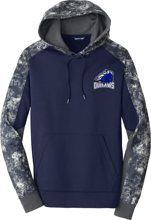 Brandywine Outlaws Sport-Wick Mineral Freeze Fleece Colorblock Hooded Pullover