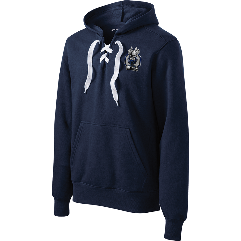 East Coast Vikings (Mens) Lace Up Pullover Hooded Sweatshirt