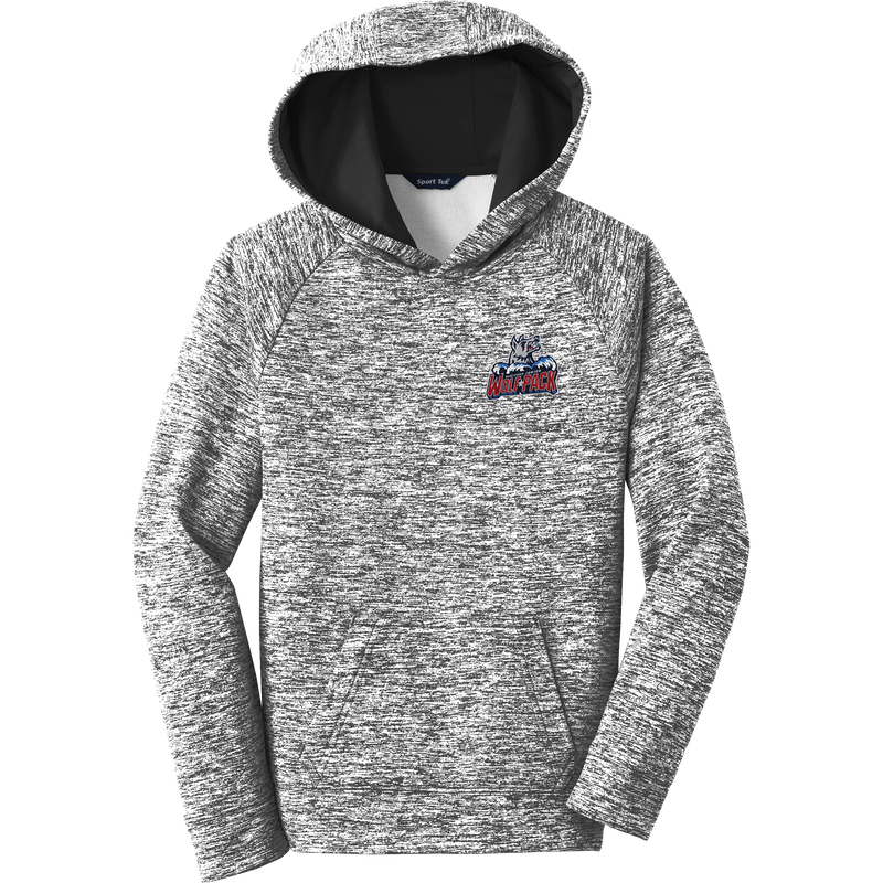 Hartford Jr. Wolfpack Youth PosiCharge Electric Heather Fleece Hooded Pullover