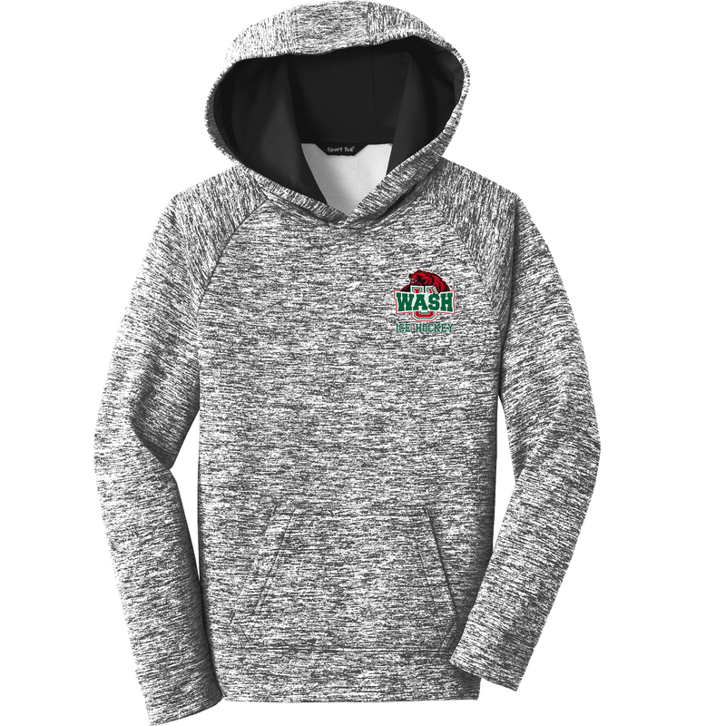 Wash U Youth PosiCharge Electric Heather Fleece Hooded Pullover