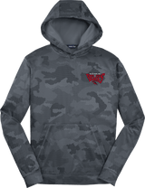 York Devils Youth Sport-Wick CamoHex Fleece Hooded Pullover