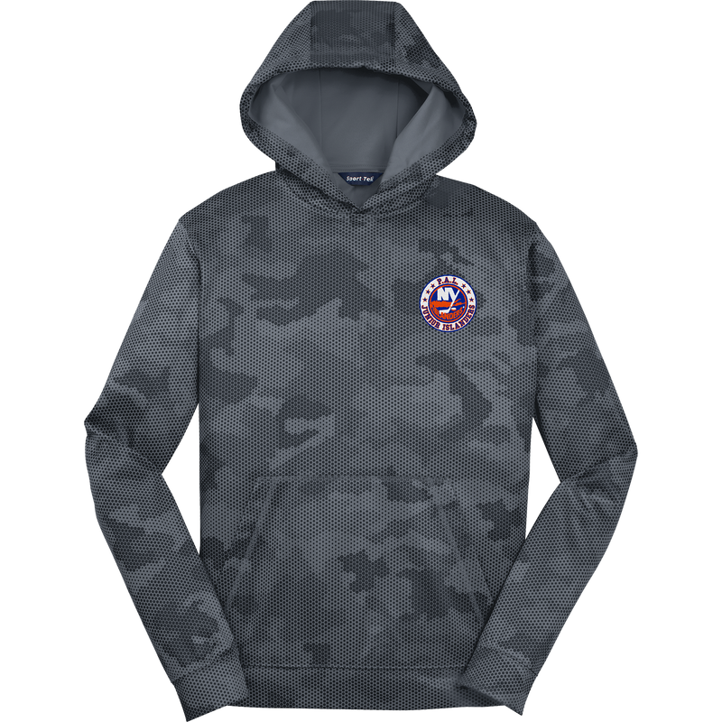 PAL Jr. Islanders Youth Sport-Wick CamoHex Fleece Hooded Pullover