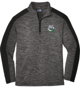 Woodbridge Wolfpack Youth PosiCharge Electric Heather Colorblock 1/4-Zip Pullover