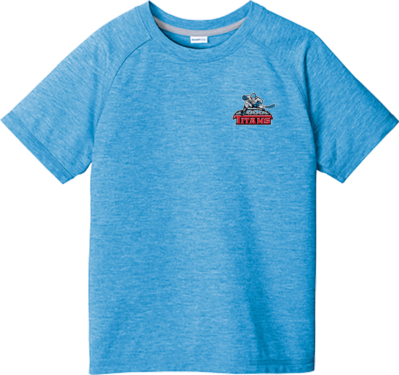 NJ Titans Youth PosiCharge  Tri-Blend Wicking Raglan Tee